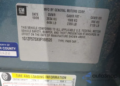 2009 Chevrolet Malibu Hybrid z USA, uszkodzony, nr VIN 1G1ZF575X9F168526